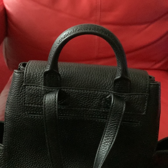 NWOT Tory Burch Thea Black Pebbled Leather Mini Backpack Bag - Picture 6 of 13